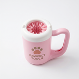 Pawfect Paw Cleaner Cup — white background studio photo, top view