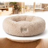 Pawfect Calming Donut Bed — white background studio photo, side angle