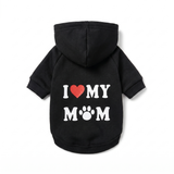 Paw Mummy Fleece Dog Sweater — white background studio photo, detail