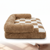 Plush Thickened Warm Pet Bed — white background studio photo, side