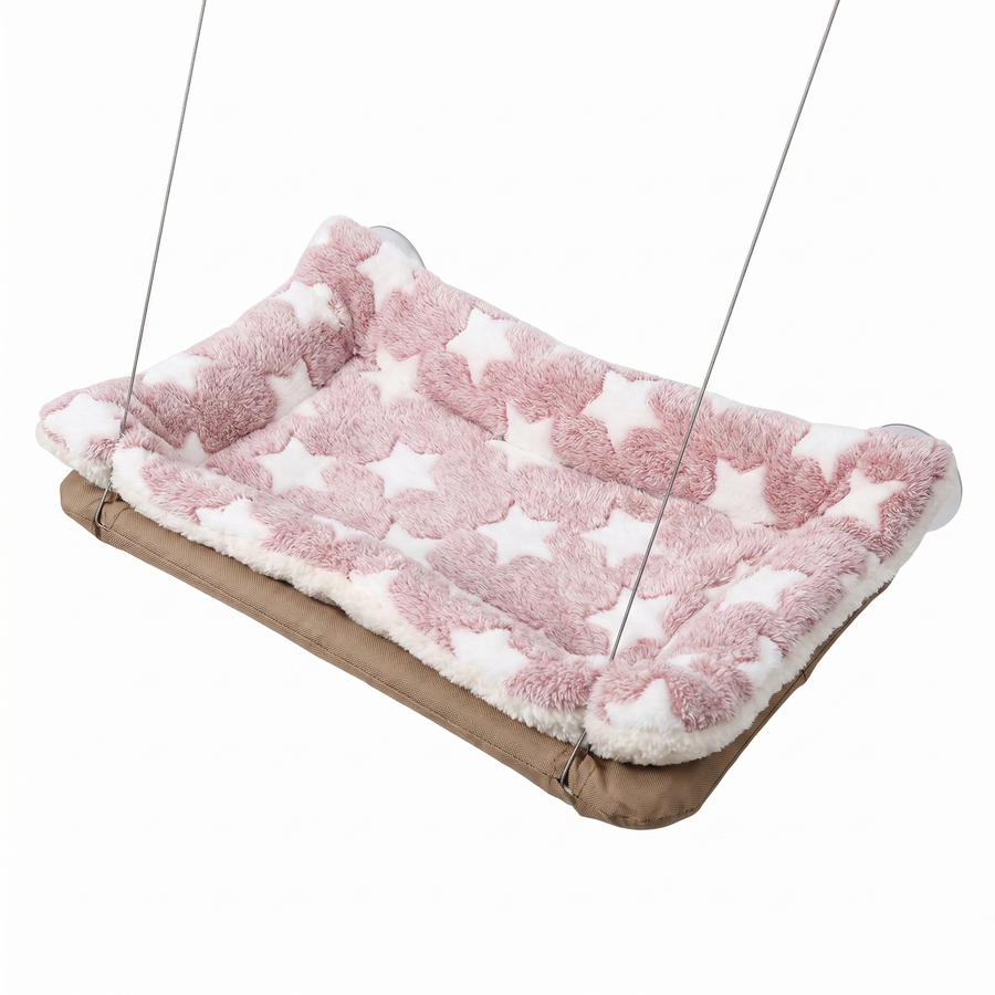 Fashion Cat Window Hammock Seat — white background studio photo, top