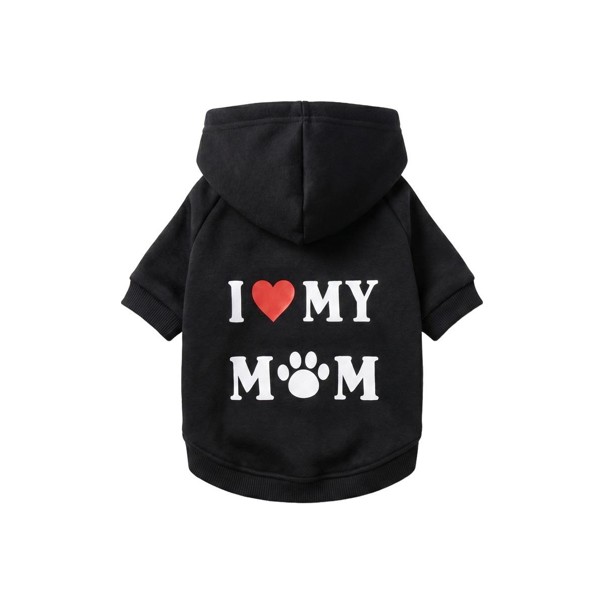 Paw Mummy Fleece Dog Sweater — clean white background, front