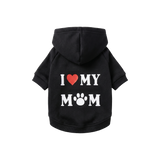 Paw Mummy Fleece Dog Sweater — clean white background, front
