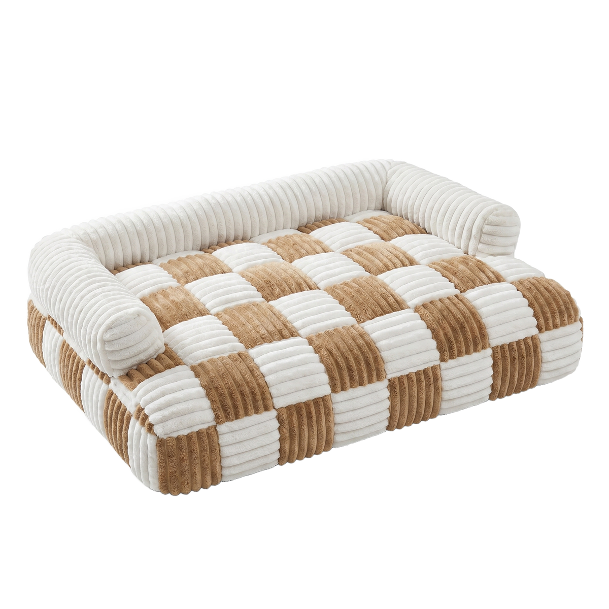 Plush Thickened Warm Pet Bed — clean white background, front