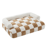 Plush Thickened Warm Pet Bed — clean white background, front