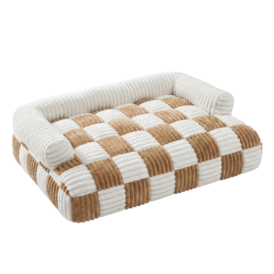 Plush Thickened Warm Pet Bed — clean white background, front