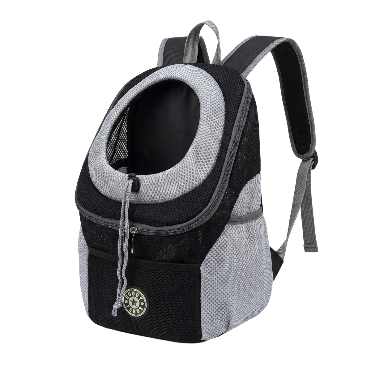 Pet Mesh Shoulder Carrier Bag — clean white background, front